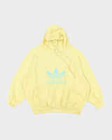Vintage 90's Adidas Boxy Centre Spell Out Logo Hoodie - XL