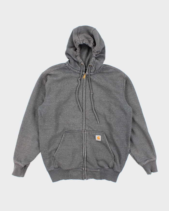 Vintage Carhartt Faded Heavyweight Zip Up Hoodie - M