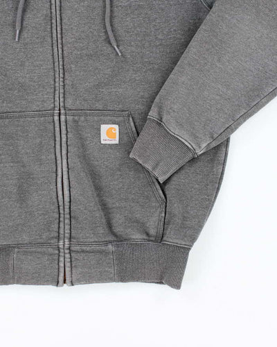 Vintage Carhartt Faded Heavyweight Zip Up Hoodie - M