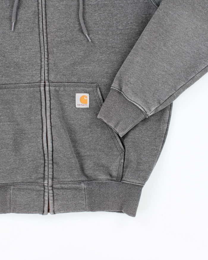 Vintage Carhartt Faded Heavyweight Zip Up Hoodie - M