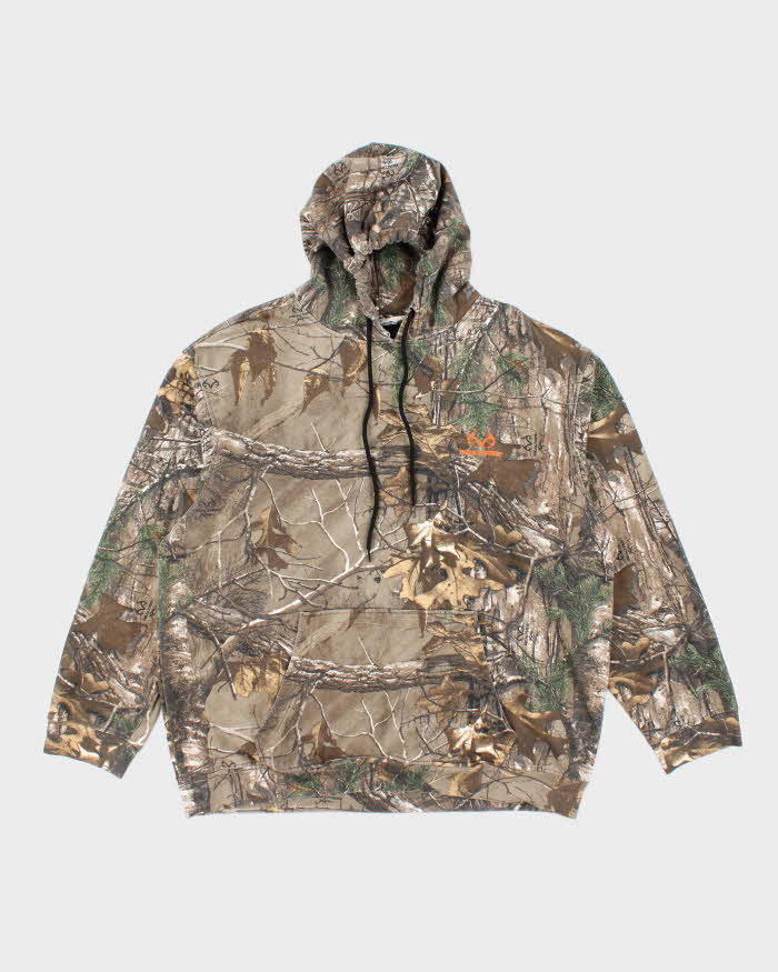 Vintage Y2K Real Tree Camouflage Oversized Hoodie - XL