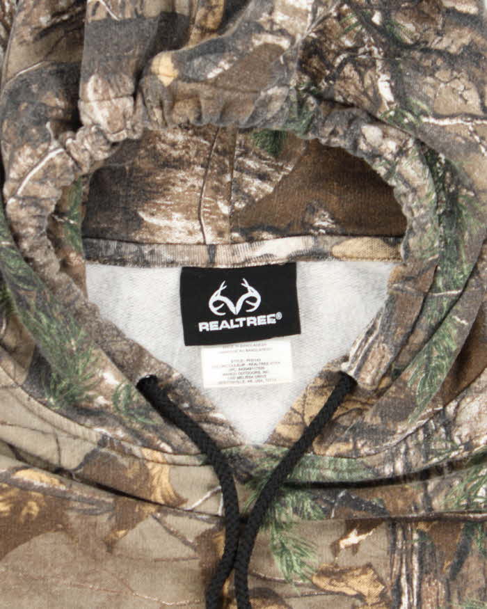 Vintage Y2K Real Tree Camouflage Oversized Hoodie - XL