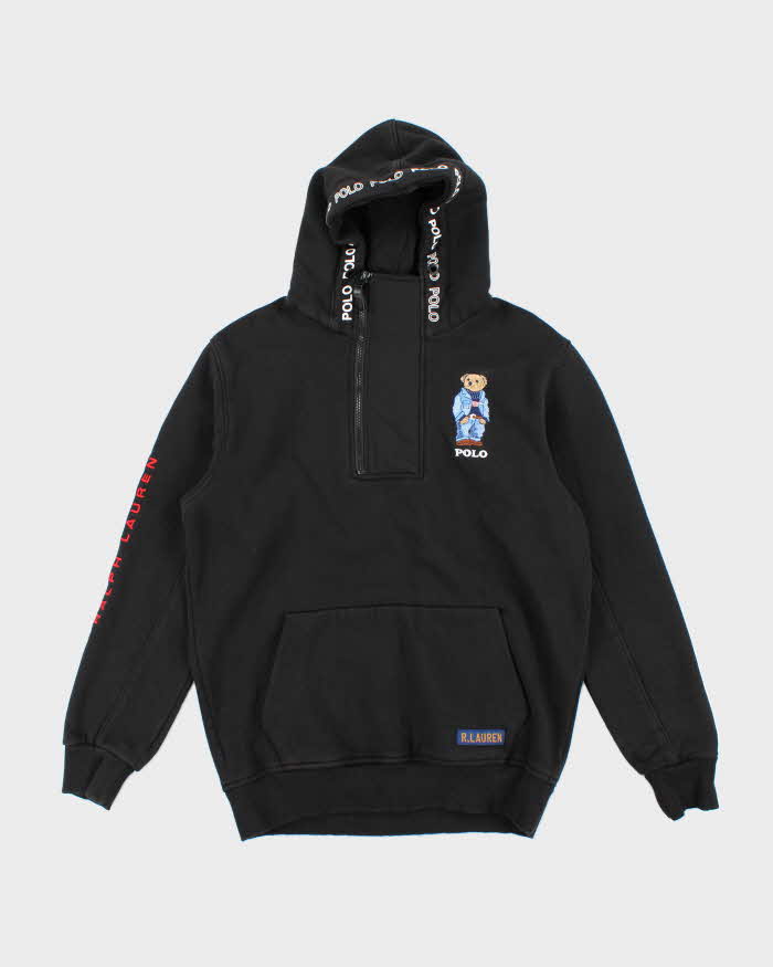 Vintage Polo Sport Embroidered Quarter Zip Hoodie - XL