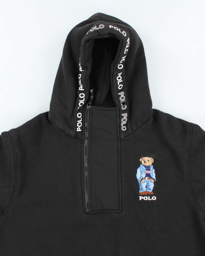 Vintage Polo Sport Embroidered Quarter Zip Hoodie - XL