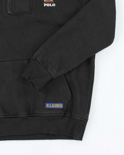 Vintage Polo Sport Embroidered Quarter Zip Hoodie - XL