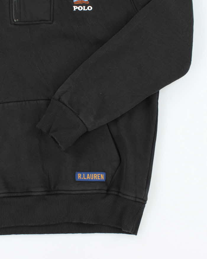 Vintage Polo Sport Embroidered Quarter Zip Hoodie - XL