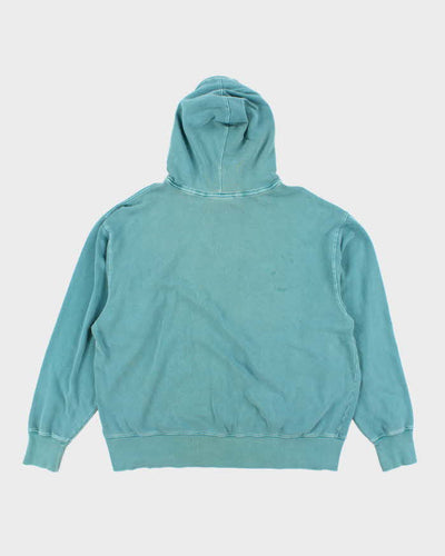 Vintage Champion Faded Green Embroidered Logo Hoodie - XL