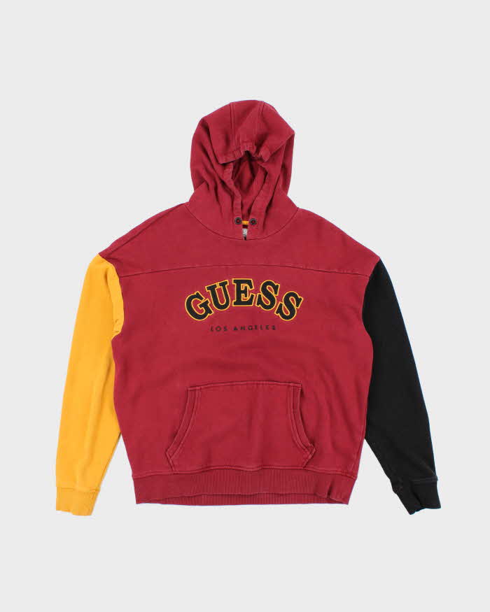 Vintage 2000's Guess Los Angeles Embroidered Logo Hoodie - M
