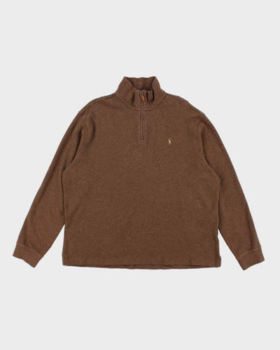 Vintage Ralph Lauren Quarter-Zip Jumper - XXL