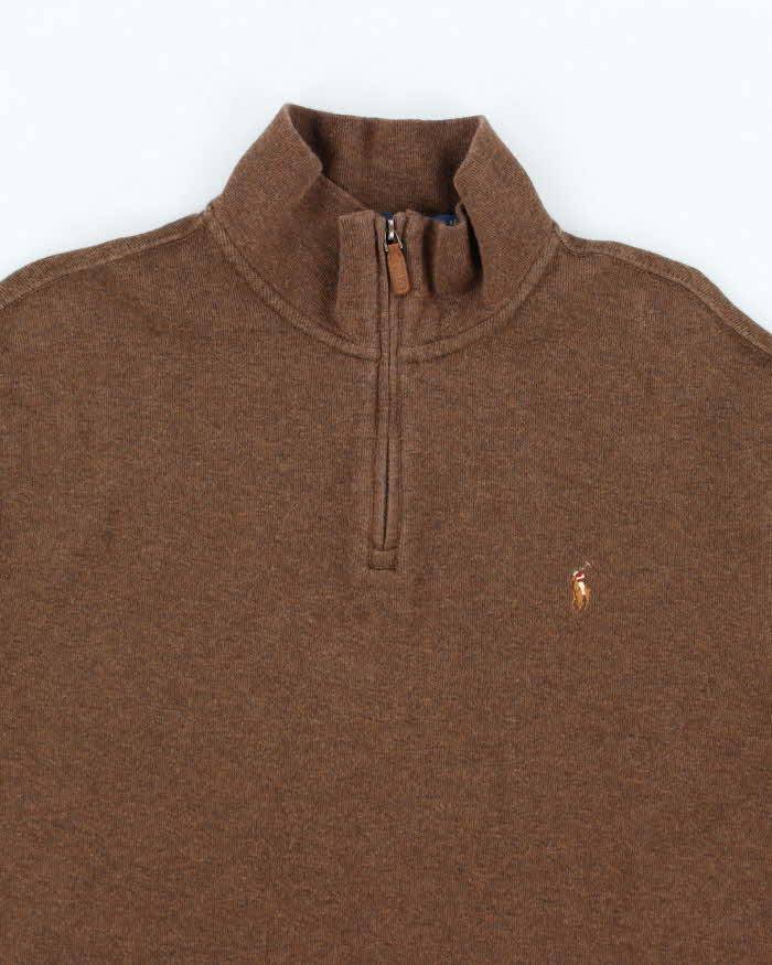 Vintage Ralph Lauren Quarter-Zip Jumper - XXL