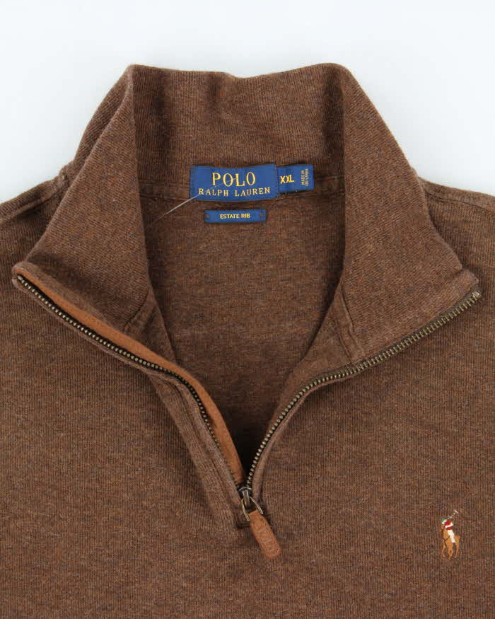 Vintage Ralph Lauren Quarter-Zip Jumper - XXL