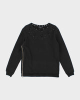 Vintage 2000's Givenchy Metallic Stars Side Zipped Sweatshirt - S