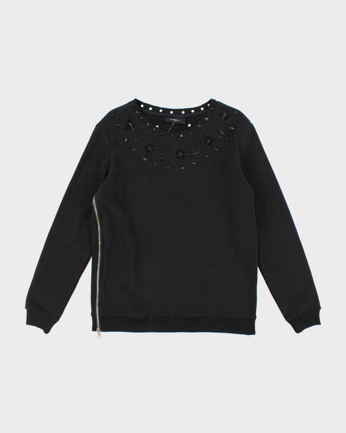 Vintage 2000's Givenchy Metallic Stars Side Zipped Sweatshirt - S
