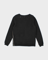 Vintage 2000's Givenchy Metallic Stars Side Zipped Sweatshirt - S