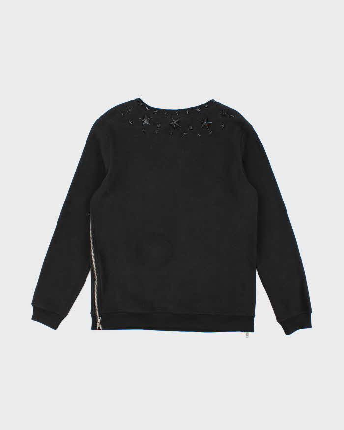 Vintage 2000's Givenchy Metallic Stars Side Zipped Sweatshirt - S