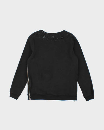 Vintage 2000's Givenchy Metallic Stars Side Zipped Sweatshirt - S