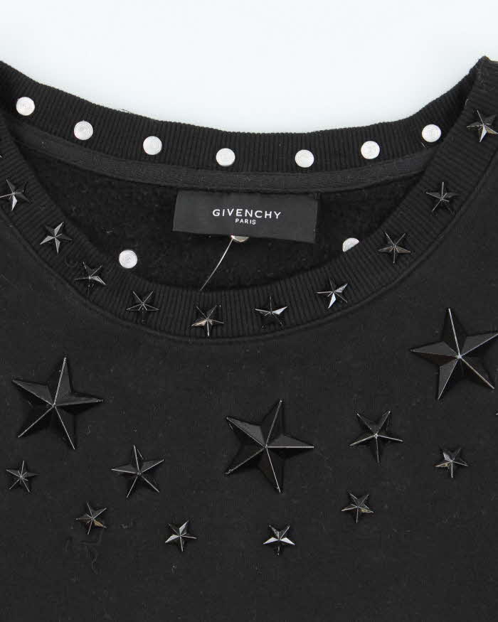 Vintage 2000's Givenchy Metallic Stars Side Zipped Sweatshirt - S