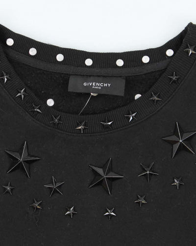 Vintage 2000's Givenchy Metallic Stars Side Zipped Sweatshirt - S