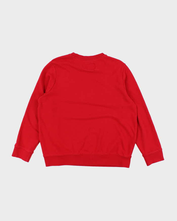 Guess Red Logo Crew Neck - L