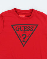 Guess Red Logo Crew Neck - L