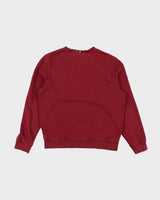 00s Tommy Hilfiger Faded Red Embroidered Logo Crew Neck - M