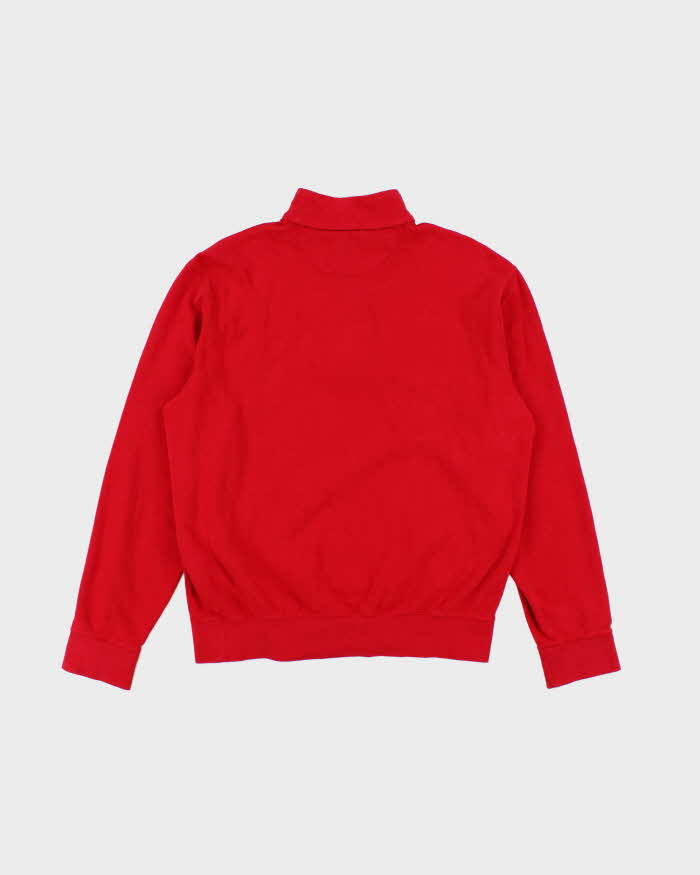 Polo Ralph Lauren Red Quarter Zip Sweatshirt - S