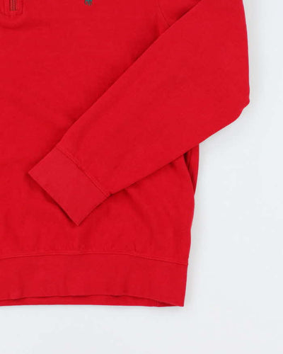 Polo Ralph Lauren Red Quarter Zip Sweatshirt - S