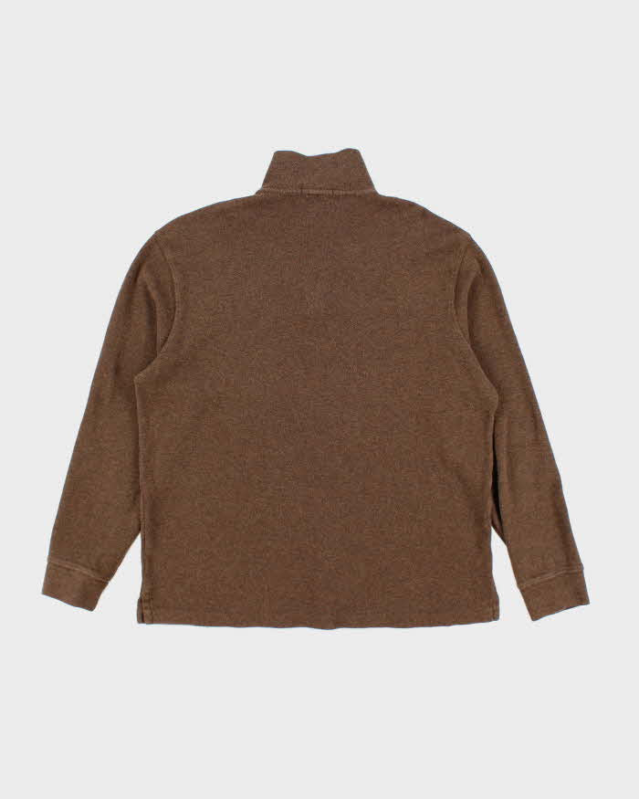 Polo Ralph Lauren Brown Quarter Zip Sweatshirt - L