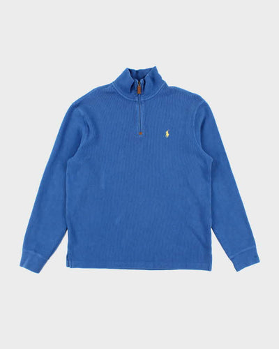 Polo Ralph Lauren Blue Quarter Zip Sweatshirt - M