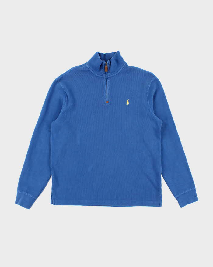 Polo Ralph Lauren Blue Quarter Zip Sweatshirt - M