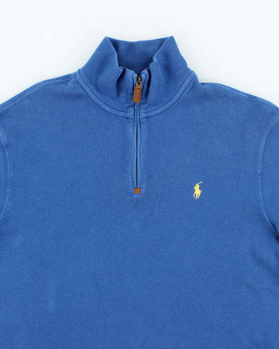 Polo Ralph Lauren Blue Quarter Zip Sweatshirt - M