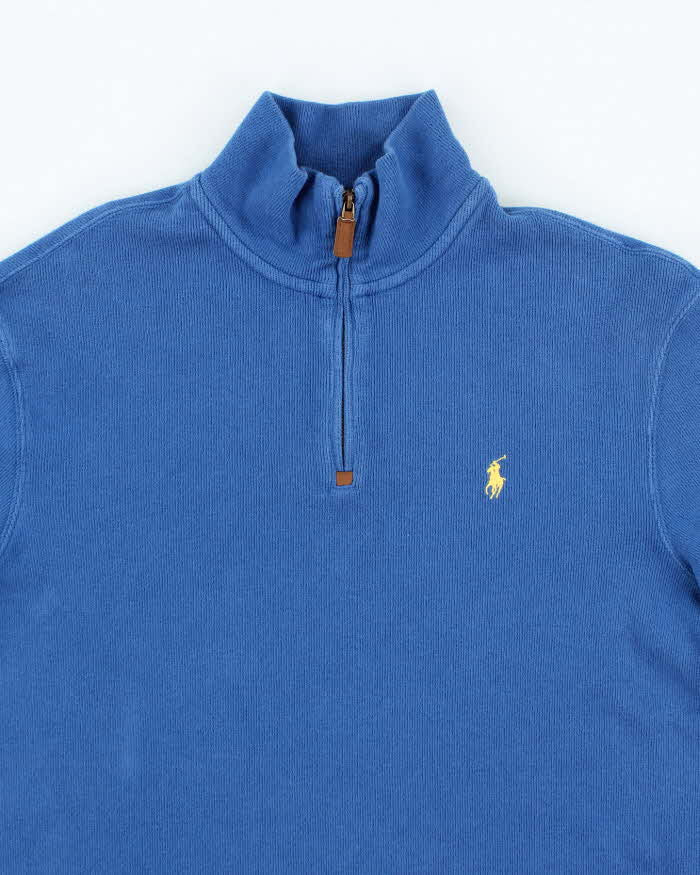 Polo Ralph Lauren Blue Quarter Zip Sweatshirt - M