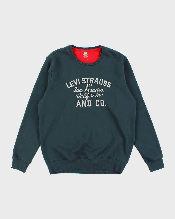 Levi's Dark Green Embroidered Crew Neck - XL