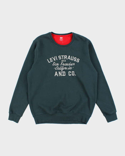 Levi's Dark Green Embroidered Crew Neck - XL