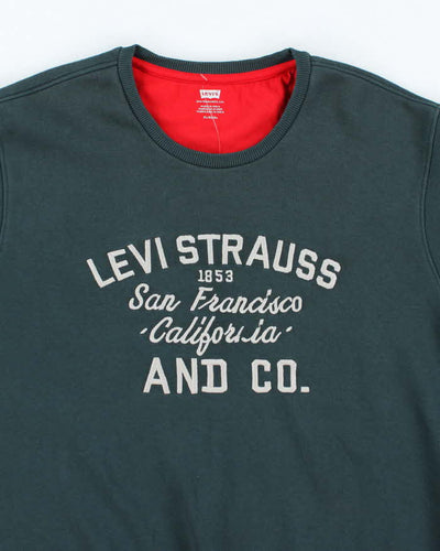 Levi's Dark Green Embroidered Crew Neck - XL