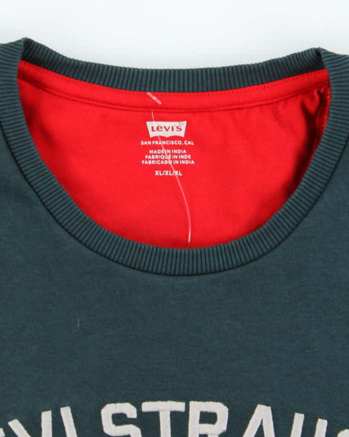 Levi's Dark Green Embroidered Crew Neck - XL