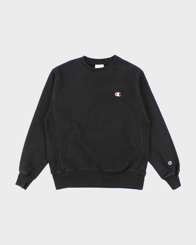 Champion Black Reverse Weave Crew Neck - M
