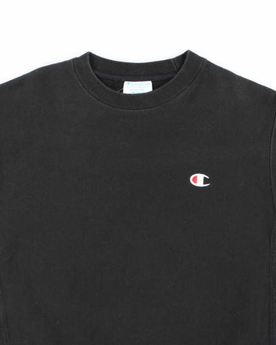 Champion Black Reverse Weave Crew Neck - M