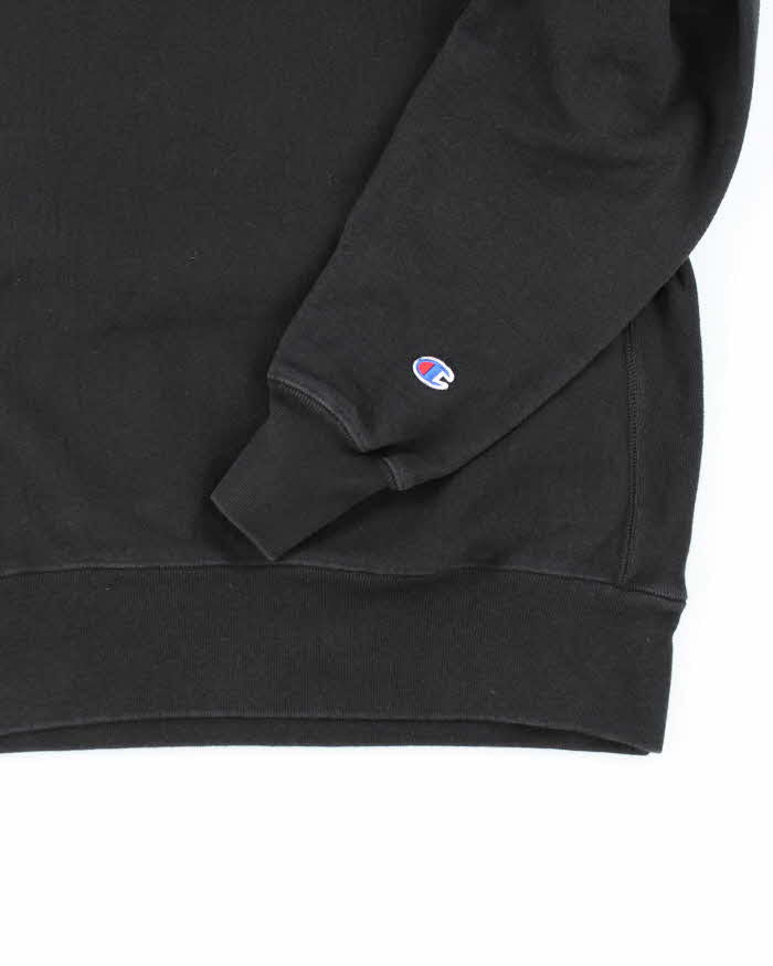 Champion Black Reverse Weave Crew Neck - M
