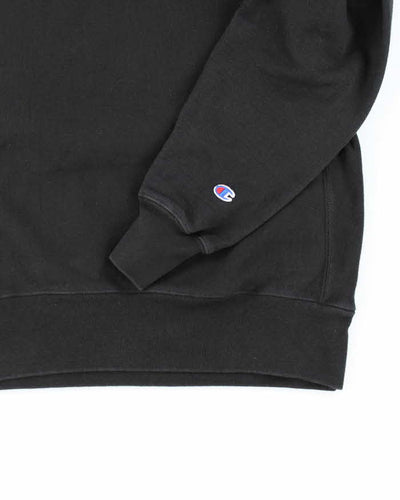 Champion Black Reverse Weave Crew Neck - M