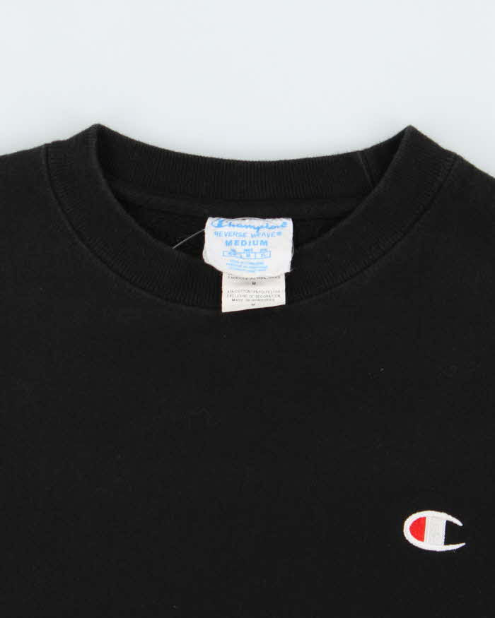 Champion Black Reverse Weave Crew Neck - M