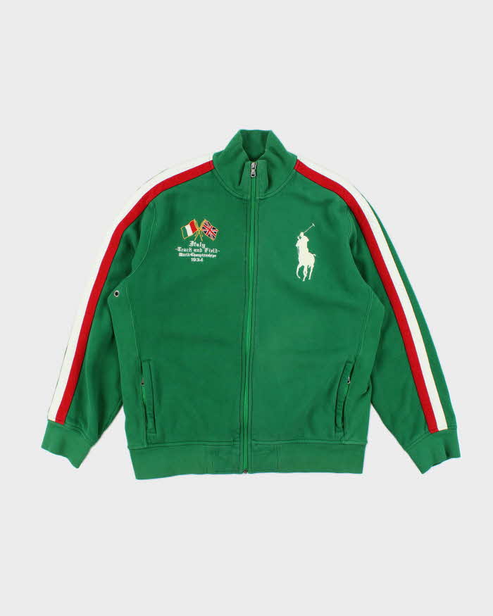 Vintage Y2K Ralph Lauren Polo Track & Field Embroidered Zip Up - L