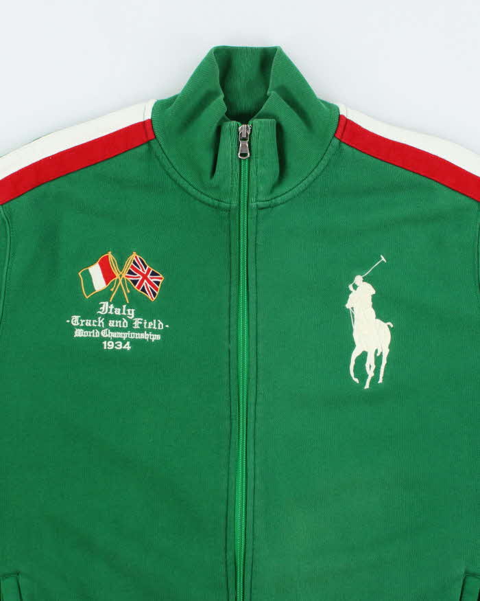 Vintage Y2K Ralph Lauren Polo Track &amp; Field Embroidered Zip Up - L