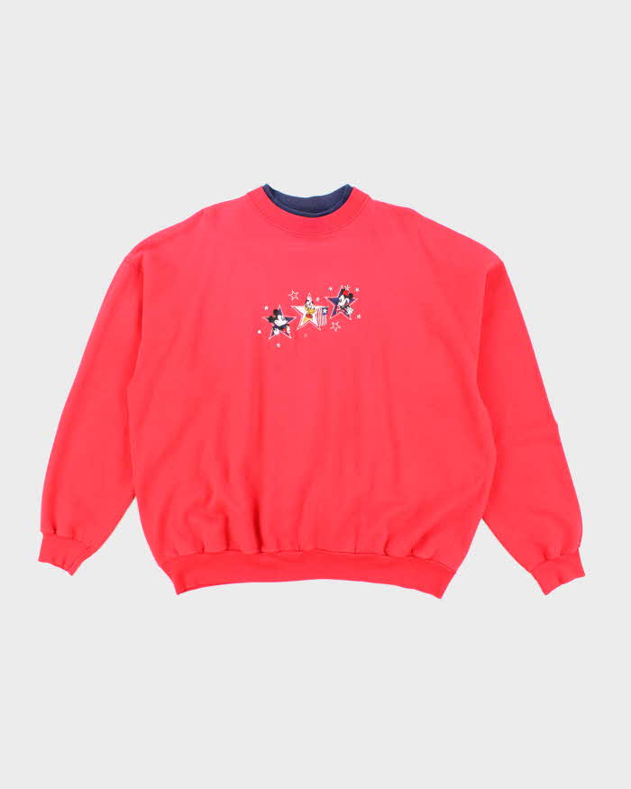 Vintage 2000's Disney Embroidered Characters Oversized Sweatshirt - L