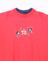 Vintage 2000's Disney Embroidered Characters Oversized Sweatshirt - L