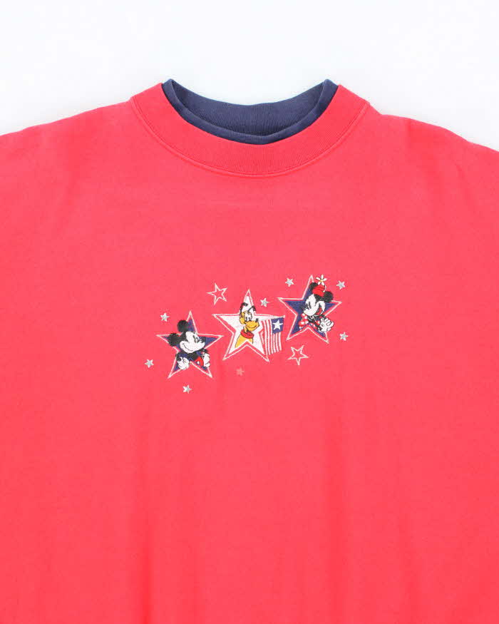 Vintage 2000's Disney Embroidered Characters Oversized Sweatshirt - L