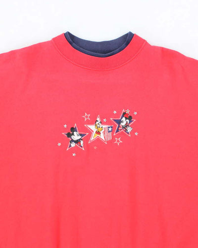 Vintage 2000's Disney Embroidered Characters Oversized Sweatshirt - L
