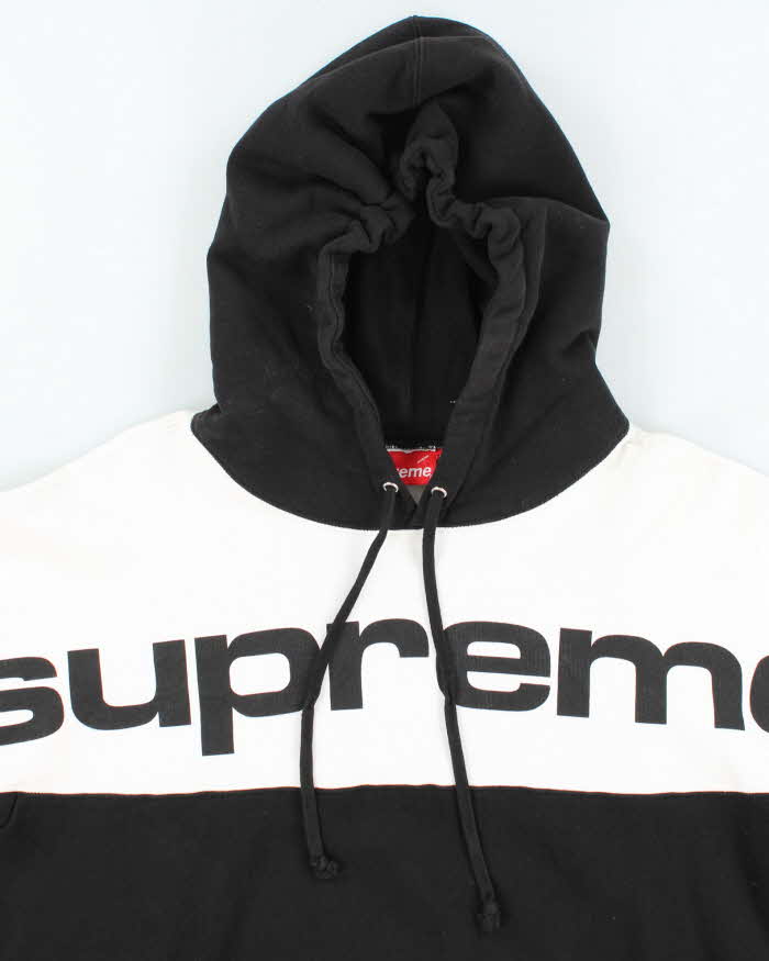 Supreme New York Heavyweight Two-Tone Spell Out Hoodie - L