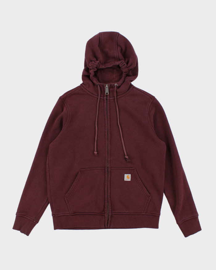 Vintage Y2K Carhartt Small Patch Zip Up Hoodie - S