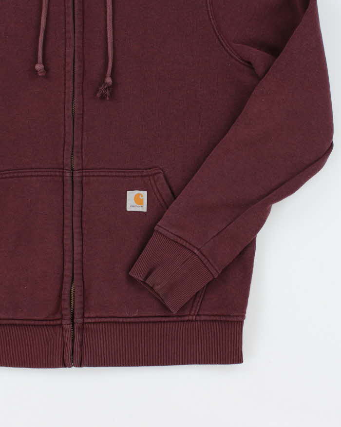 Vintage Y2K Carhartt Small Patch Zip Up Hoodie - S